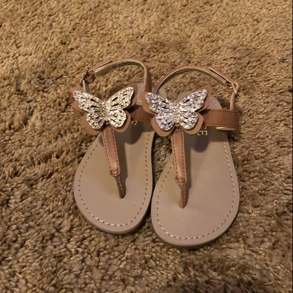 Children's Place Butterfly Thong Sandals New - Picture 1 of 6